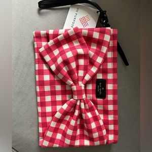 Kate Spade Red Gingham On Purpose Pouch